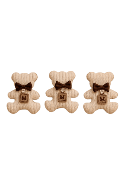 Aplique urso tecido - 5cm (unidade)