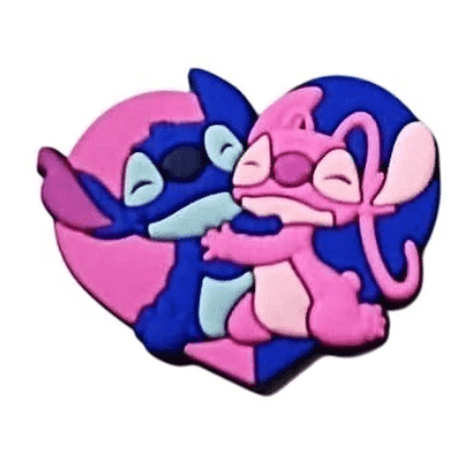 Aplique Stich e Angel abraçados (unidade)